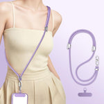 Cordino per cellulare regolabile con doppia clip a forma di diamante, anti-groviglio.