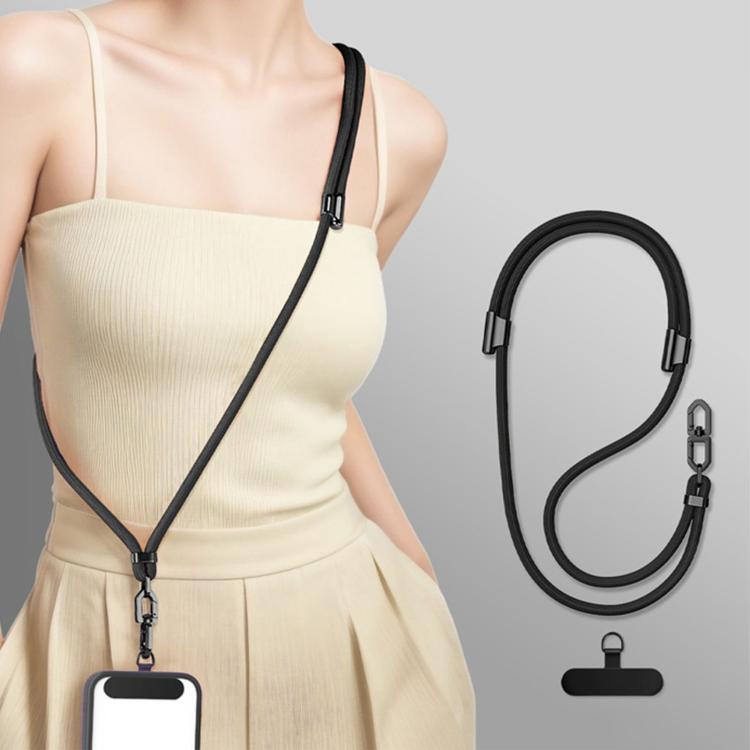 Cordino per cellulare regolabile con doppia clip a forma di diamante, anti-groviglio.