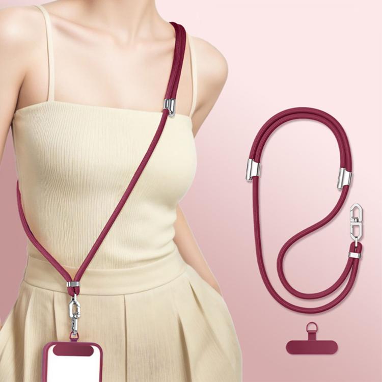 Cordino per cellulare regolabile con doppia clip a forma di diamante, anti-groviglio.