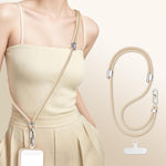 Cordino per cellulare regolabile con doppia clip a forma di diamante, anti-groviglio.