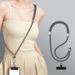 Cordino per cellulare regolabile con doppia clip a forma di diamante, anti-groviglio.