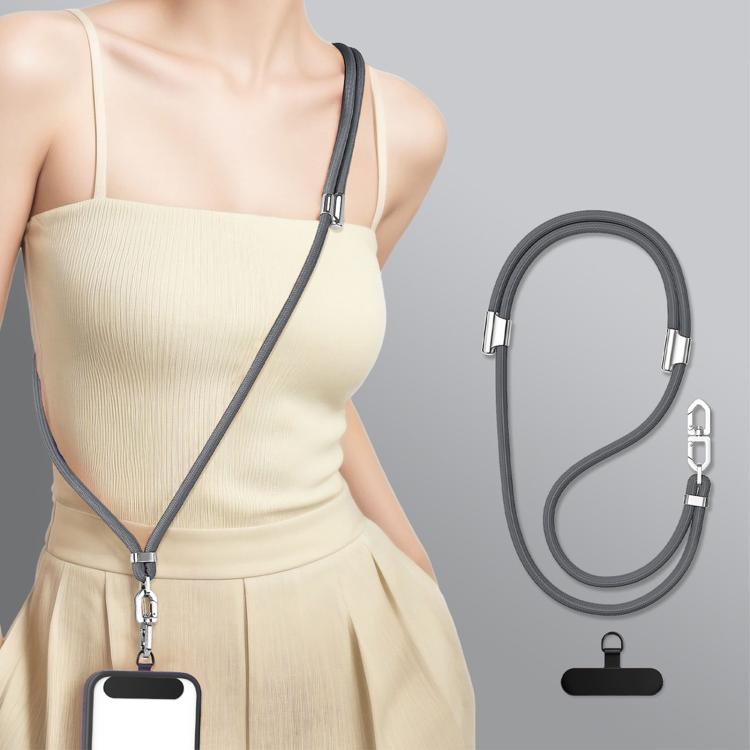 Cordino per cellulare regolabile con doppia clip a forma di diamante, anti-groviglio.