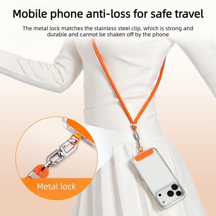 Cordino per cellulare regolabile con doppia clip a forma di diamante, anti-groviglio.