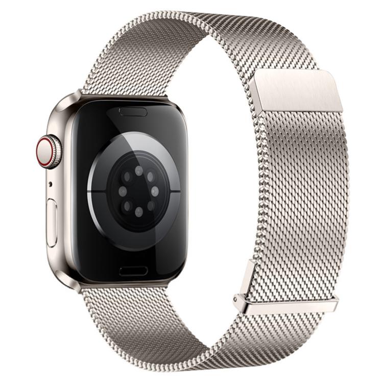 Cinturino per orologio in metallo milanese a due sezioni, semplice e con doppia chiusura magnetica., For Apple Watch 46mm / 49mm / 45mm / 44mm, For Apple Watch 42mm / 41mm / 40mm / 38mm