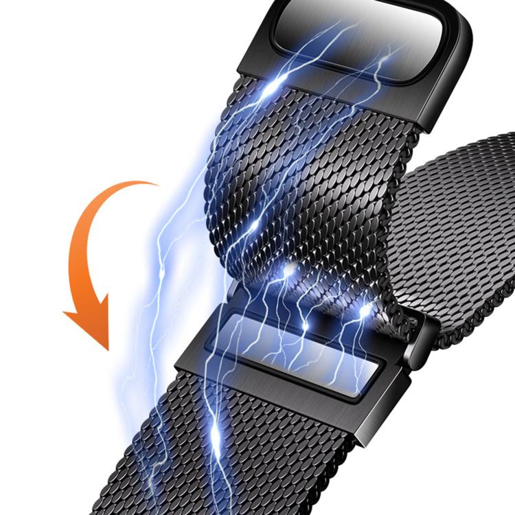 Cinturino per orologio in metallo milanese a due sezioni, semplice e con doppia chiusura magnetica., For Apple Watch 46mm / 49mm / 45mm / 44mm, For Apple Watch 42mm / 41mm / 40mm / 38mm