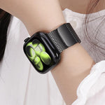 Cinturino per orologio in metallo milanese a due sezioni, semplice e con doppia chiusura magnetica., For Apple Watch 46mm / 49mm / 45mm / 44mm, For Apple Watch 42mm / 41mm / 40mm / 38mm