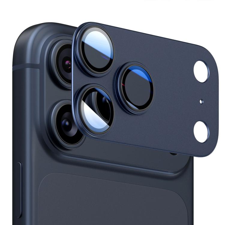 Obiettivo per fotocamera ENKAY antiriflesso, armatura satinata, lega di alluminio, pellicola in vetro temperato, For iPhone 18 Pro, For iPhone 18 Pro Max