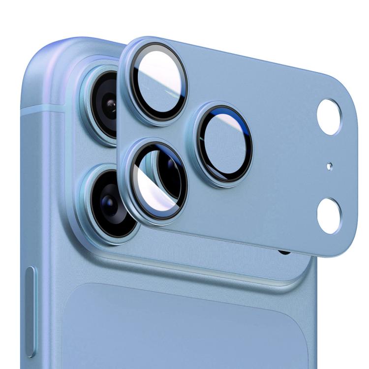 Obiettivo per fotocamera ENKAY antiriflesso, armatura satinata, lega di alluminio, pellicola in vetro temperato, For iPhone 18 Pro, For iPhone 18 Pro Max