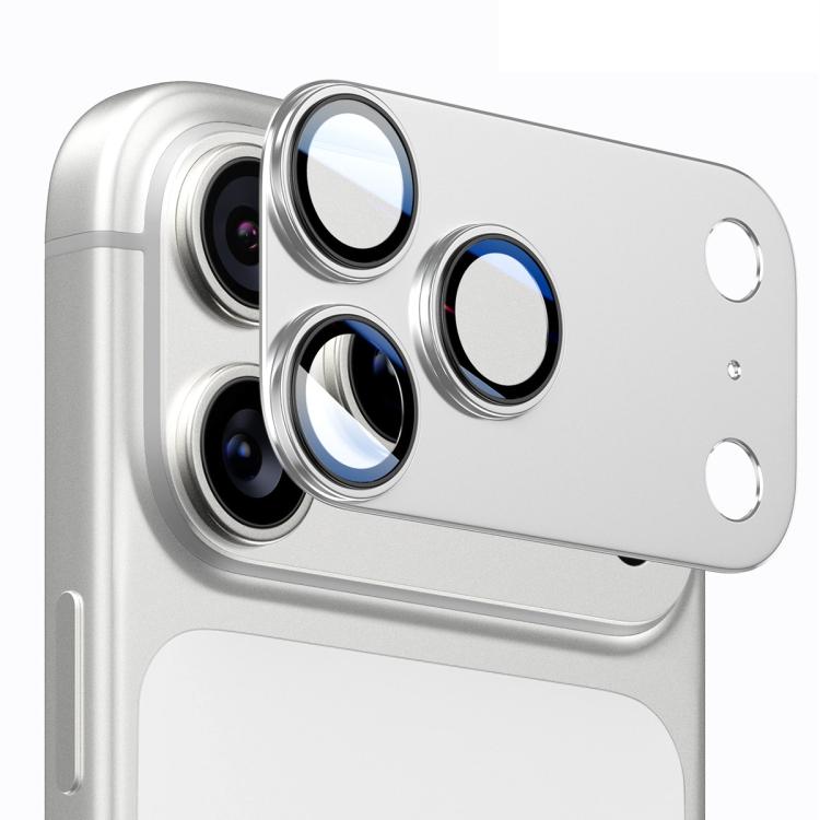 Obiettivo per fotocamera ENKAY antiriflesso, armatura satinata, lega di alluminio, pellicola in vetro temperato, For iPhone 18 Pro, For iPhone 18 Pro Max