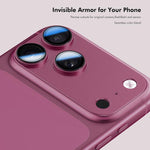 Obiettivo per fotocamera ENKAY antiriflesso, armatura satinata, lega di alluminio, pellicola in vetro temperato, For iPhone 18 Pro, For iPhone 18 Pro Max