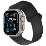 Cinturino per orologio in silicone con design angolato e chiusura magnetica a tre perline., For Apple Watch 46mm / 49mm / 45mm / 44mm, For Apple Watch 42mm / 41mm / 40mm / 38mm