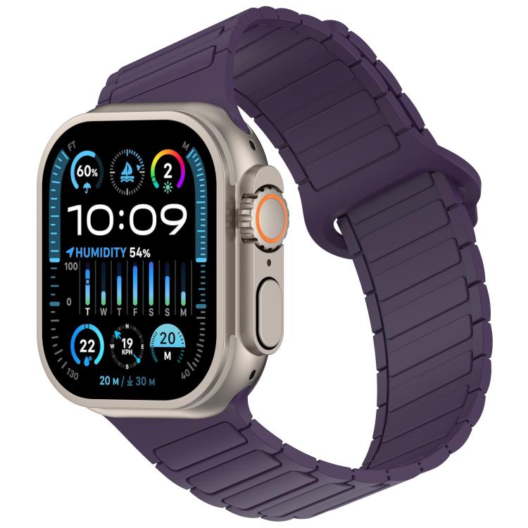 Cinturino per orologio in silicone con design angolato e chiusura magnetica a tre perline., For Apple Watch 46mm / 49mm / 45mm / 44mm, For Apple Watch 42mm / 41mm / 40mm / 38mm