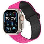 Cinturino per orologio in silicone con design angolato e chiusura magnetica a tre perline., For Apple Watch 46mm / 49mm / 45mm / 44mm, For Apple Watch 42mm / 41mm / 40mm / 38mm