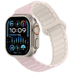 Cinturino per orologio in silicone con design angolato e chiusura magnetica a tre perline., For Apple Watch 46mm / 49mm / 45mm / 44mm, For Apple Watch 42mm / 41mm / 40mm / 38mm