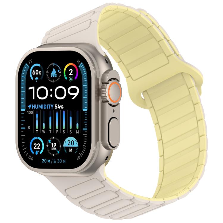 Cinturino per orologio in silicone con design angolato e chiusura magnetica a tre perline., For Apple Watch 46mm / 49mm / 45mm / 44mm, For Apple Watch 42mm / 41mm / 40mm / 38mm