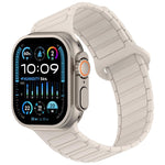Cinturino per orologio in silicone con design angolato e chiusura magnetica a tre perline., For Apple Watch 46mm / 49mm / 45mm / 44mm, For Apple Watch 42mm / 41mm / 40mm / 38mm