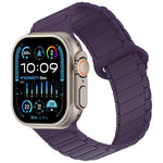 Cinturino per orologio in silicone con design angolato e chiusura magnetica a tre perline., For Apple Watch 46mm / 49mm / 45mm / 44mm, For Apple Watch 42mm / 41mm / 40mm / 38mm