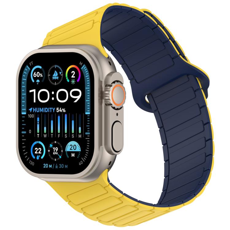 Cinturino per orologio in silicone con design angolato e chiusura magnetica a tre perline., For Apple Watch 46mm / 49mm / 45mm / 44mm, For Apple Watch 42mm / 41mm / 40mm / 38mm