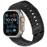 Cinturino per orologio in silicone con design angolato e texture a pangolino., For Apple Watch 46mm / 49mm / 45mm / 44mm