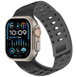 Cinturino per orologio in silicone con design angolato e texture a pangolino., For Apple Watch 46mm / 49mm / 45mm / 44mm