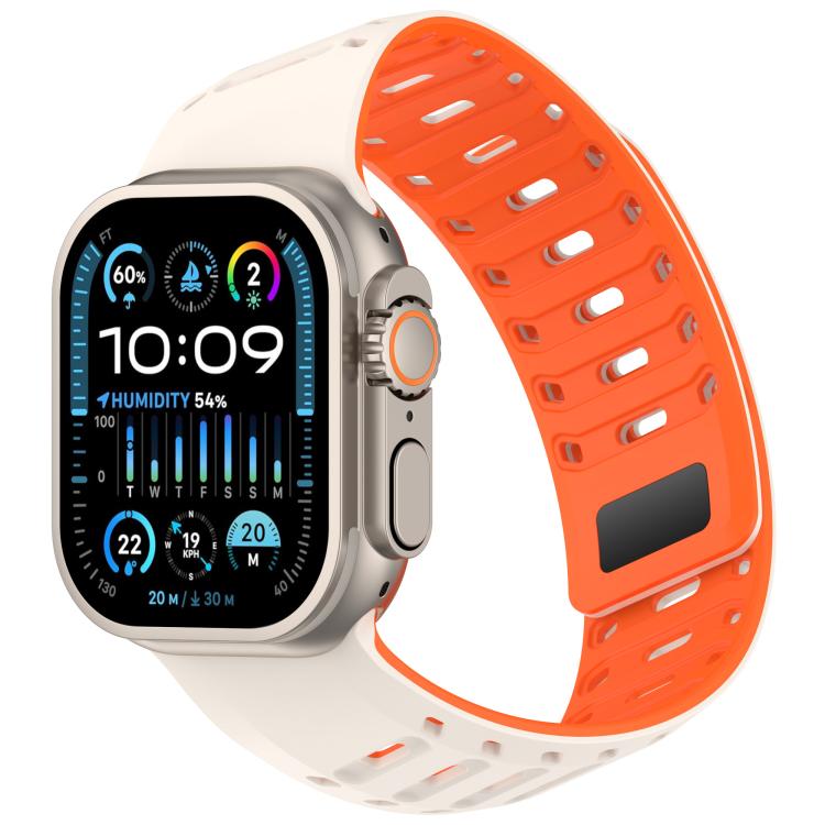 Cinturino per orologio in silicone con design angolato e texture a pangolino., For Apple Watch 46mm / 49mm / 45mm / 44mm