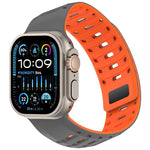 Cinturino per orologio in silicone con design angolato e texture a pangolino., For Apple Watch 46mm / 49mm / 45mm / 44mm