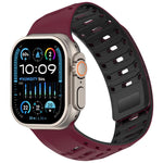 Cinturino per orologio in silicone con design angolato e texture a pangolino., For Apple Watch 46mm / 49mm / 45mm / 44mm