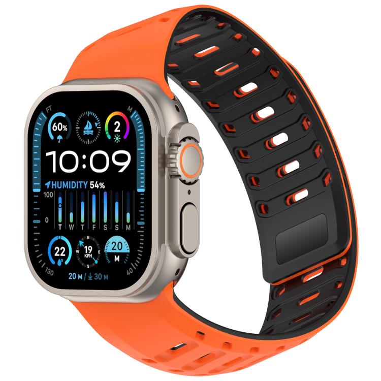 Cinturino per orologio in silicone con design angolato e texture a pangolino., For Apple Watch 46mm / 49mm / 45mm / 44mm