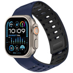 Cinturino per orologio in silicone con design angolato e texture a pangolino., For Apple Watch 46mm / 49mm / 45mm / 44mm