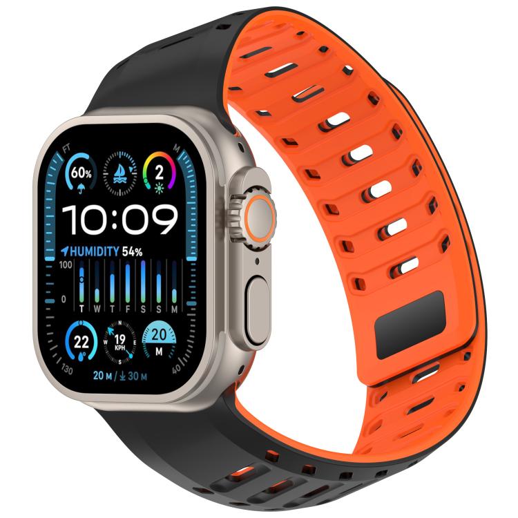 Cinturino per orologio in silicone con design angolato e texture a pangolino., For Apple Watch 46mm / 49mm / 45mm / 44mm