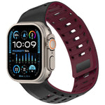 Cinturino per orologio in silicone con design angolato e texture a pangolino., For Apple Watch 46mm / 49mm / 45mm / 44mm