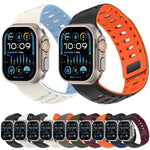 Cinturino per orologio in silicone con design angolato e texture a pangolino., For Apple Watch 46mm / 49mm / 45mm / 44mm
