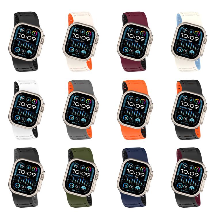 Cinturino per orologio in silicone con design angolato e texture a pangolino., For Apple Watch 46mm / 49mm / 45mm / 44mm