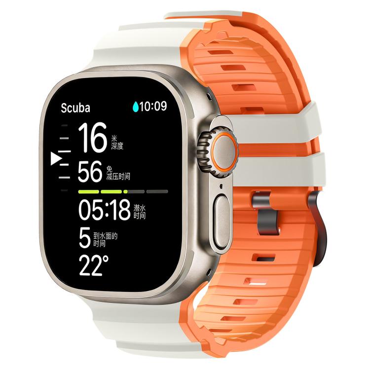 Cinturino in silicone bicolore per Apple Watch 44-49mm