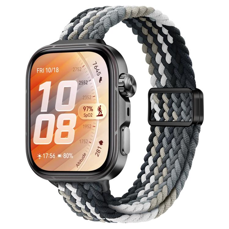 Cinturino nylon intrecciato con fibbia magnetica per Huawei Watch