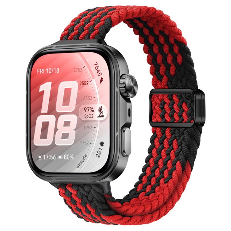 Cinturino per orologio sottile in nylon intrecciato con fibbia magnetica., For Huawei Watch Fit 5 / Fit 5 Pro / Fit 4