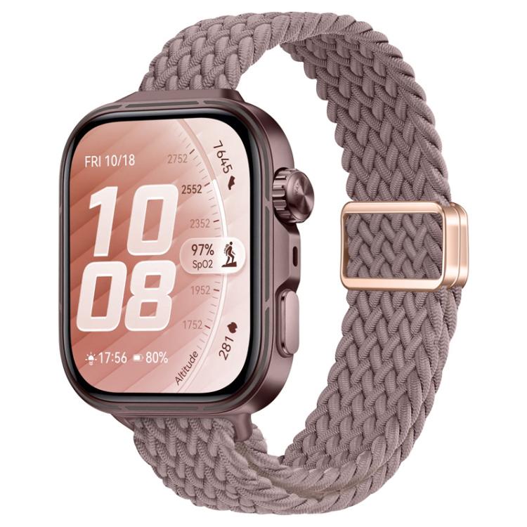 Cinturino per orologio sottile in nylon intrecciato con fibbia magnetica., For Huawei Watch Fit 5 / Fit 5 Pro / Fit 4