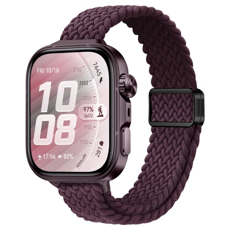Cinturino per orologio sottile in nylon intrecciato con fibbia magnetica., For Huawei Watch Fit 5 / Fit 5 Pro / Fit 4
