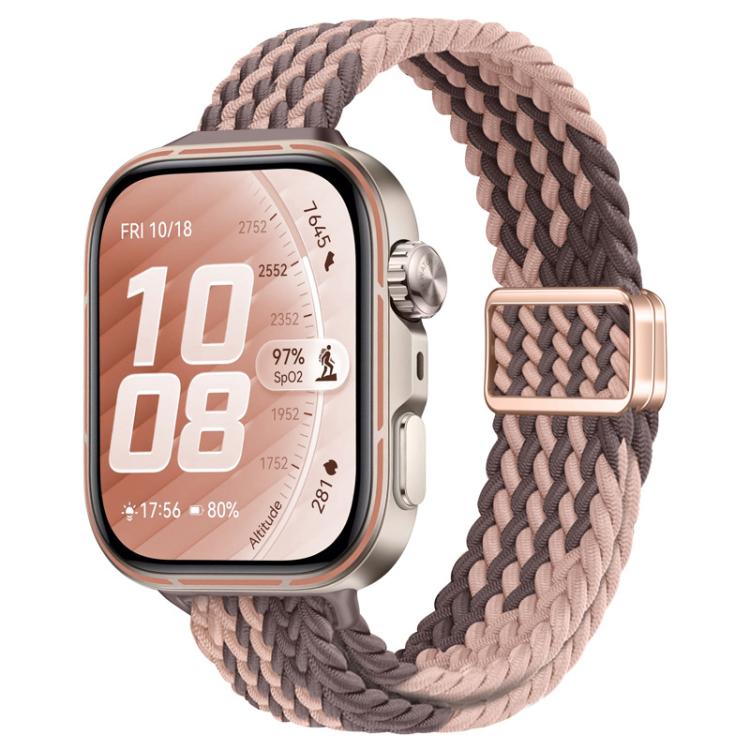 Cinturino per orologio sottile in nylon intrecciato con fibbia magnetica., For Huawei Watch Fit 5 / Fit 5 Pro / Fit 4
