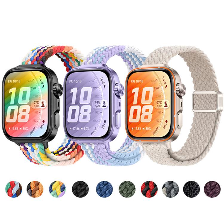 Cinturino per orologio sottile in nylon intrecciato con fibbia magnetica., For Huawei Watch Fit 5 / Fit 5 Pro / Fit 4