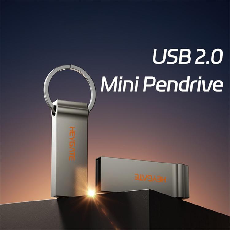 Chiavetta USB 2.0 HEYGATE TU20 in lega di alluminio, ideale per ufficio, scuola e viaggi., 8GB, 16G, 32GB, 64GB, 128GB