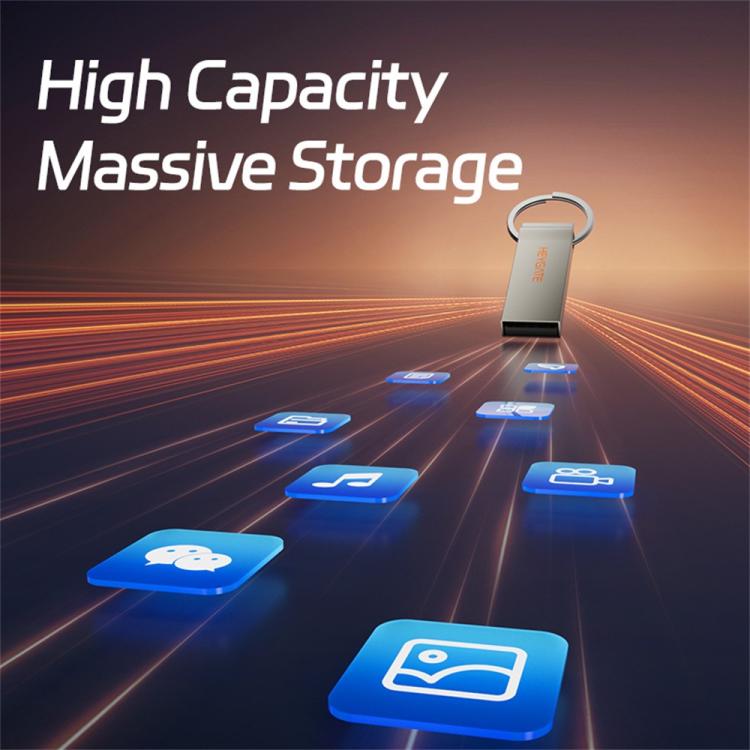 Chiavetta USB 2.0 HEYGATE TU20 in lega di alluminio, ideale per ufficio, scuola e viaggi., 8GB, 16G, 32GB, 64GB, 128GB