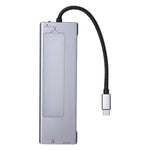 Box esterno/docking station per SSD M.2 NVMe 2529 Ethernet HD 4K 60Hz PD 100W con hub USB 3.2 9 in 1., 2529