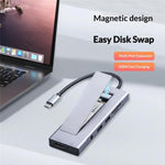 Box esterno/docking station per SSD M.2 NVMe 2529 Ethernet HD 4K 60Hz PD 100W con hub USB 3.2 9 in 1., 2529