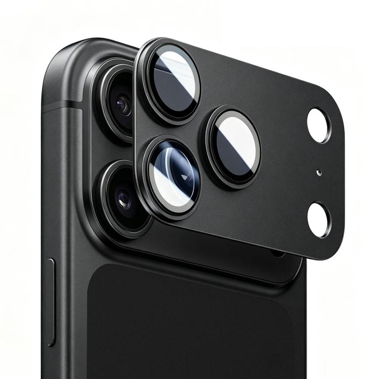 Pellicola per lente in metallo monoblocco con rivestimento antiriflesso AR+AF e effetto step-style Kalebol., For iPhone 18 Pro, For iPhone 18 Pro Max