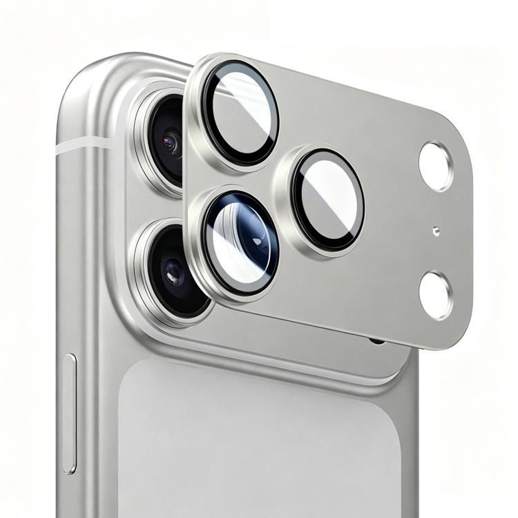 Pellicola per lente in metallo monoblocco con rivestimento antiriflesso AR+AF e effetto step-style Kalebol., For iPhone 18 Pro, For iPhone 18 Pro Max