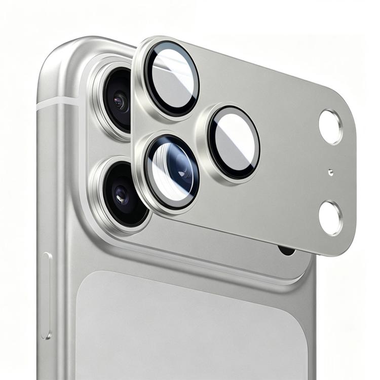 Pellicola per lente in metallo monoblocco con rivestimento antiriflesso AR+AF e effetto step-style Kalebol., For iPhone 18 Pro, For iPhone 18 Pro Max