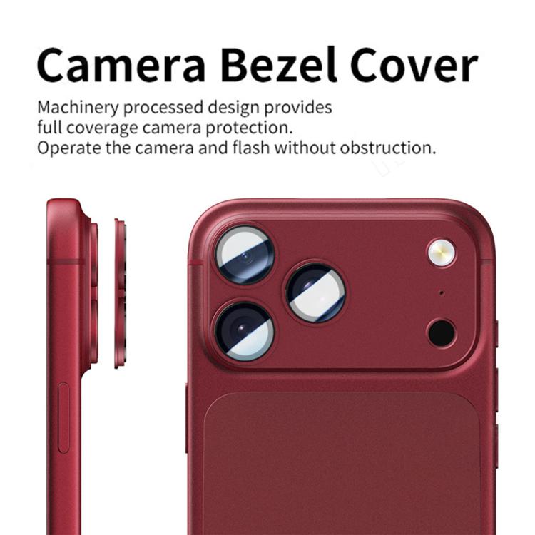 Pellicola per lente in metallo monoblocco con rivestimento antiriflesso AR+AF e effetto step-style Kalebol., For iPhone 18 Pro, For iPhone 18 Pro Max