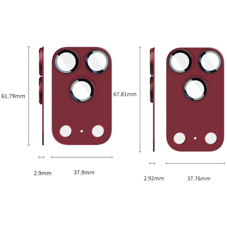 Pellicola per lente in metallo monoblocco con rivestimento antiriflesso AR+AF e effetto step-style Kalebol., For iPhone 18 Pro, For iPhone 18 Pro Max