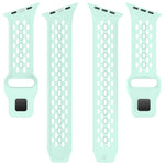 Cinturino per orologio in silicone con design angolato, fori a rete e fibbia inversa., For Apple Watch 42mm / 41mm / 40mm / 38mm